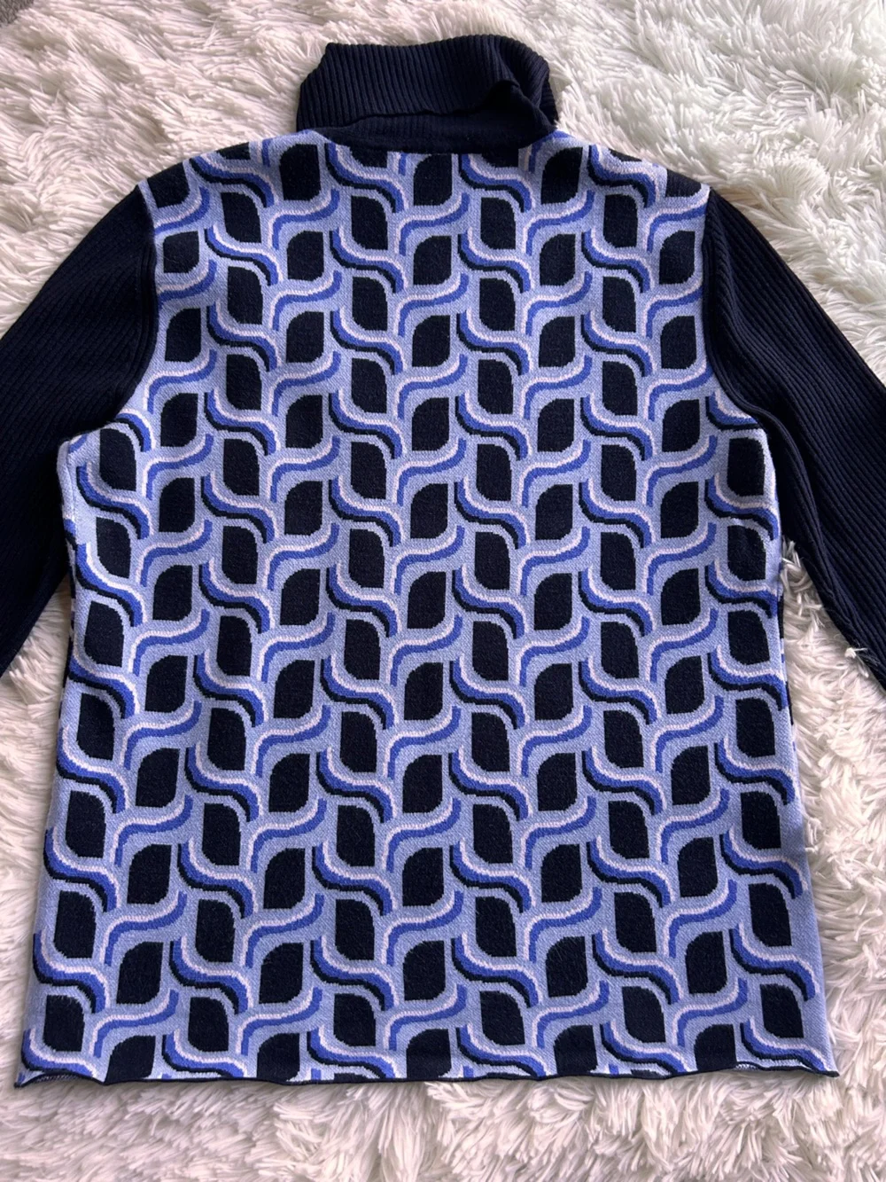 Talbots Birds Eye Jacquard Turtle-Neck Sweater - Size Medium - Picture 3 of 10
